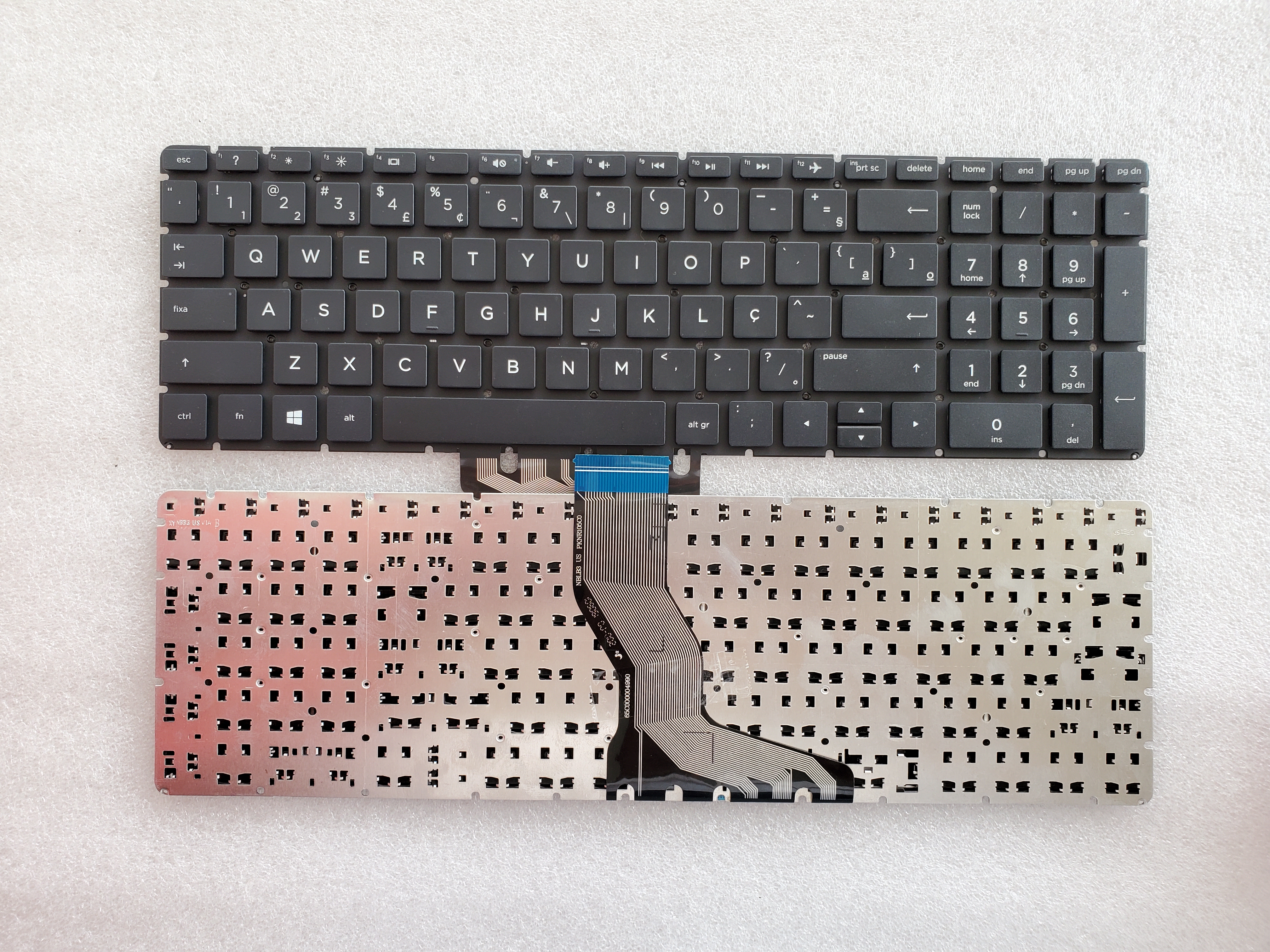Picture of New Replacement Laptop Keyboard For HP 15-BS small carriage return BLACK (OEM) BR Layout